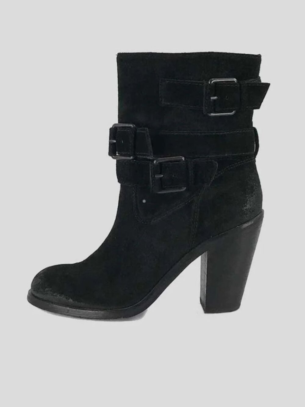 ASH Women's Black Suede Mock Western Boots | Size 7 US / 37 IT | Gently Used